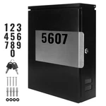 Modern Mailbox Wall Mount Outside Lock Keys House Numbers Large Stainless Steel. Fixed Price $60.93.