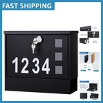 Locking Wall-mounted Mailbox Secure Key & Modern Design, 14.3X4.1X11.8. Fixed Price $61.74.