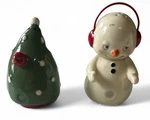 DEPT56 Magnetic Christmas Tree With Red Bird And Snowman Salt Pepper Shakers. Fixed Price $16.99.