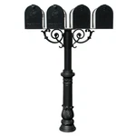 Qualarc, Hanford Quad Post With Scroll Supports Base 7, No Address, In Black. Fixed Price $945.00.