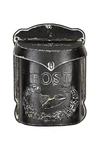 Creative Co-op Black Embossed Tin Post Letter Box. Fixed Price $43.75.
