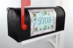 Mailbox Magnet Partial Cover Faux Barn Wood Frame With Daisies Personalized. Fixed Price $13.95.