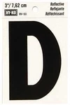 Hy-ko RV-50/D Reflective Letter, 2-1/2 In W X 4 Dimensions. Fixed Price $16.17.