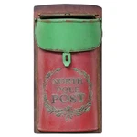 New Primitive North Pole Post Red Green Mailbox Christmas Metal Rustic. Fixed Price $44.25.