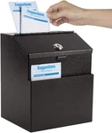 Kyodoled Suggestion Box With Lock And 50 Free Cards, Metal Wall Mount. Fixed Price $31.37.