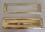 Polished Brass Mail Slot Letter Box Door Plate Spring Loaded Hardware Set. Fixed Price $39.99.