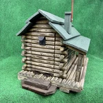 Log Cabin Mailbox W/ Porch Real Wood Green Authentic Usa Made Hardware Included. Fixed Price $175.00.
