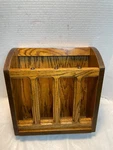 Vintage Wood Wall Mounted Magazine Mail Rack Records Newspaper 14 X 13.25 5.5. Fixed Price $19.95.