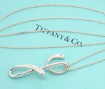 Tiffany & Co. Xl Letter Necklace 30" Silver 925 Peretti Auth W/box F1114-2. Fixed Price $169.62.