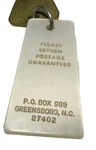 Vintage Greensboro North Carolina Hotel Motel Drop Mailbox Keychain Ring. Fixed Price $26.99.