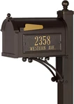 Deluxe Aluminum Mailbox Package Elegant French Bronze Finish. Fixed Price $624.99.