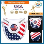 Stars& Stripes Golf Putter Head Cover Magnet Closure Faux Leather Blue Red White. Fixed Price $18.44.