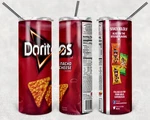 Food Dorito Nacho 20OZ Stainless Steel Double Wall Skinny Tumbler With Straw. Fixed Price $17.55.