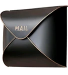 Nach Black Mailbox Wall Mount 11.5X9X4.5 Inch For Envelopes, Ouside Waterproof. Fixed Price $54.88.