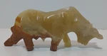 Hand Carved Marble Onyx Charging Bull Statue Stone Figurine 4.5X2" Read. Fixed Price $19.95.