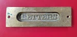 Vintage Brass Door Letters Mail Box Postal Slot. Fixed Price $58.00.