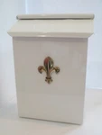 Vintage Wall Mount Metal Porch Mailbox With Newspaper Roll Hooks C86. Fixed Price $39.00.