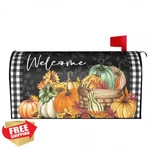 Sweetshow Mailbox Cover Fall Black Pumpkin 21X18. Fixed Price $27.99.