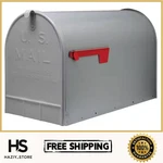 Stanley Gray, Extra Large, Steel, Post Mount Mailbox Gibraltar Rural. Fixed Price $36.99.