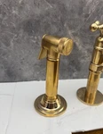 Handcrafted Unlacquered Brass Kitchen Sprayer, With High Pressure. Fixed Price $107.10.