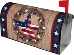 Americana Barnstar Patriotic Magnetic Mailbox Cover Primitive Briarwood Lane New. Fixed Price $16.93.