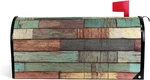 Old Wooden Mailbox Covers Magnetic Vintage Texture Plank Grun. Fixed Price $35.14.