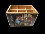 Vtg Bristol Craft Post Toasties Corn Flakes Cereal Decor Divided Wood Box 1970. Fixed Price $24.99.