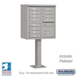 Salsbury Cluster Box Unit ,12 Doors & Parcel Locker In Gray Type Ii Usps. Fixed Price $3205.63.