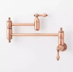 Signature Hardware Augusta Wall Mount Pot Filler, Satin Copper. Fixed Price $269.95.