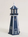 Poly Lumber Lighthouse-navy & White Trim- Electric Or SOLAR-3FT- 5FT-AMISH Made. Fixed Price $390.00.