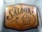 "saloon" Laser Engraved Sign ,birch Wood, New, Dorm, Office. Fixed Price $14.94.