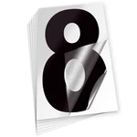 Isyfix Black Vinyl Number 8 (eight) Stickers - 6 Pack 10 Inch,. Fixed Price $18.63.