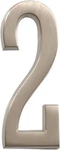 Hillman Distinctions 4-IN. Adhesive Nickel House Number 2. Fixed Price $11.00.