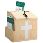 Wood Church Collection Donation Box Tithing And Offering With 100 Envelop.... Fixed Price $59.05.