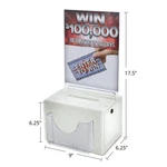 Azar Displays Large Lottery Box With Lock And Keys. Color: White. Fixed Price $46.73.