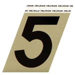 Hillman 3 In. Black & Gold Aluminum Angle Cut Sticker Number 5. Fixed Price $6.95.