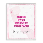 Stupell Pink Text Toilet Paper Giclee Art White Frame, Design By. Fixed Price $43.27.