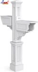 Mayne Signature Plus Weatherproof Traditional Plastic Mail Post In White. Fixed Price $217.95.