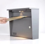 Solar Wall Mailbox For Outside Auto Led Light At Dusk.grey. 13 3.7 12.2. Fixed Price $44.99.