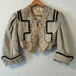 Antique 1800S Victorian Bolero Jacket Velvet Lace Display Study Fragile As. Fixed Price $178.00.