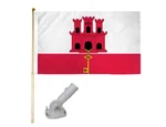 5' Wooden Flag Pole Kit W/ Nylon White Bracket 3X5 Gibraltar Country Poly. Fixed Price $29.88.