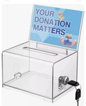 Polmart Clear Suggestion Box Ballot Multi-function Donation With Lock. Fixed Price $15.99.