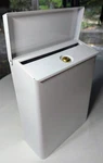 Wall-mounted Vertical White Metal Mailbox Drop W/key Lock 12.5" 9.5" 4". Fixed Price $22.99.