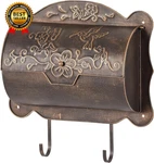 Wall Mount With Newspaper Holder, Metal Mailboxes For Outside, Vint. Fixed Price $60.42.
