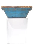 Antique "apple" Box Original Robins Egg Blue Paint Unusual Cork Primitive. Fixed Price $275.00.