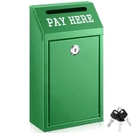 Yaocom Safe Cash Box Money Collection Metal Donation With Lock Wall Mount. Fixed Price $52.64.