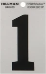 Self-adhesive Numbers 6 Pack #1 -mylar Reflective Silver & Black 3"-HILLMAN. Fixed Price $8.99.