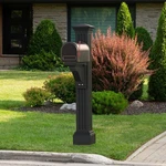 Manchester Style Mailbox Post Black Outdoor Arm Kit Weatherproof. Fixed Price $128.40.