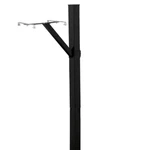 Mailbox Post Kit Heavy Duty Adjustable Steel Support Arm Ground Mount Black Pole. Fixed Price $71.21.