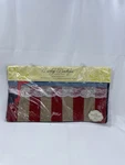New Burlap Patriotic Star And Stripe Lace Magnetic Mailbox Cover Red White Blue. Fixed Price $15.00.